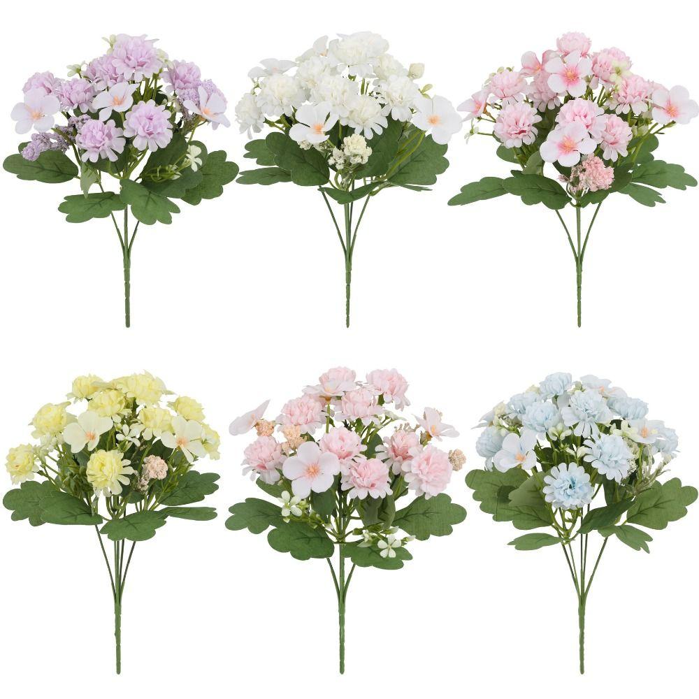 Flores de Hortensia Artificiales Multicolor Toque Real Arreglos Florales Flores de Hortensia Falsas con Tallos Flores de Seda