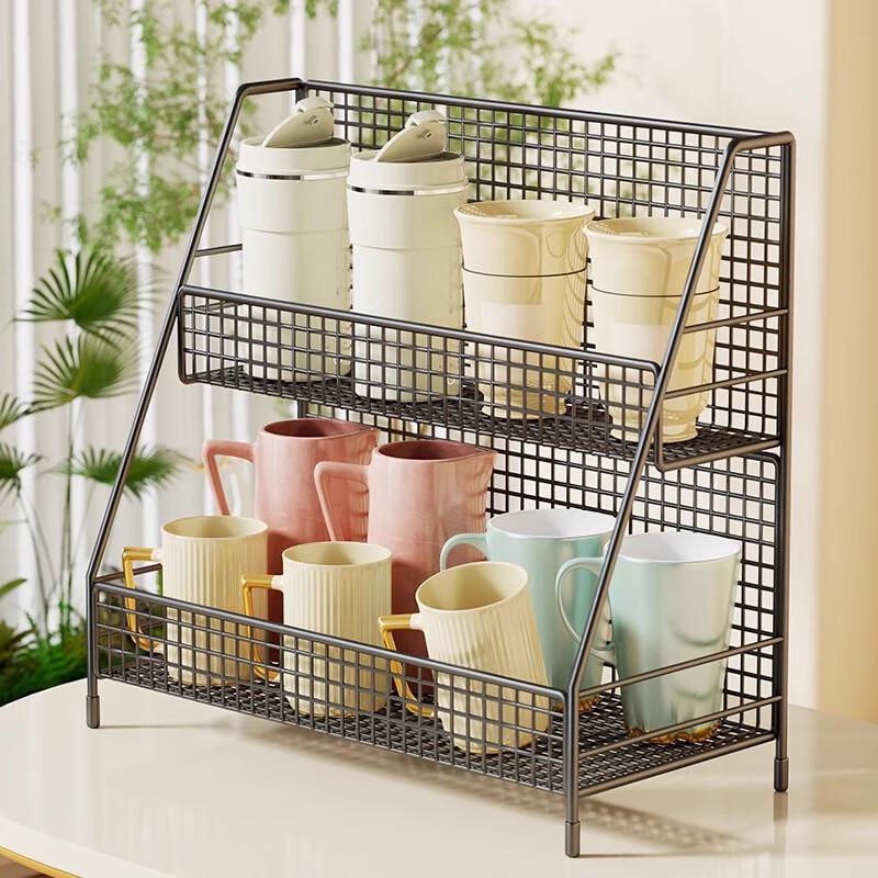 2-Tier Industrial Iron Desktop Organizer