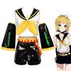 Vocaloid Kagamine Twins Cosplay Costume Set With Printed Jacket For Anime Fans
