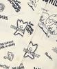 WACKY WILLY Kiki All-Over Graphic Short Sleeve Shirt Cream