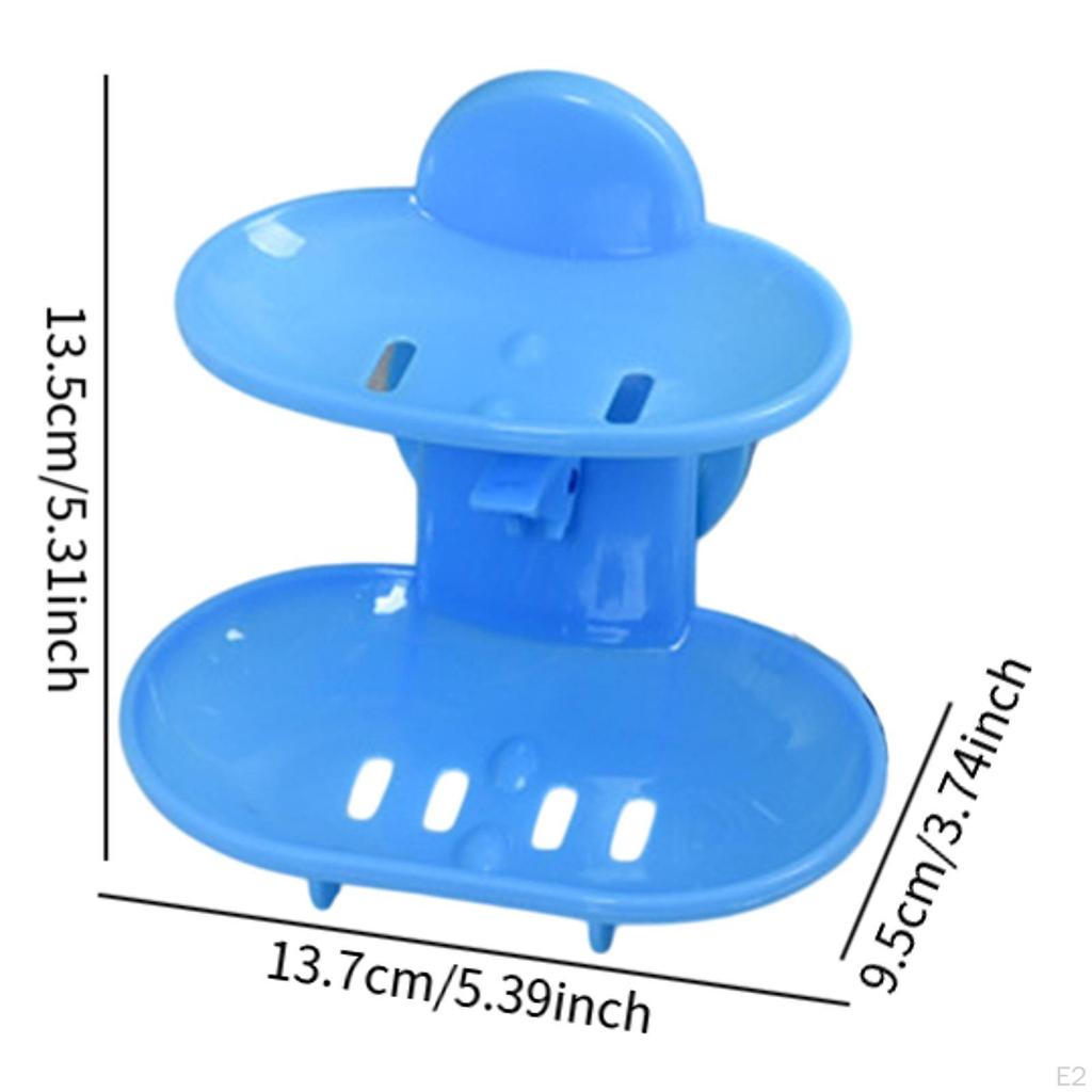 Double Layer Soap Dish Tray,Removable for Bathroom,Self Draining,Soap Saver Holder Wall