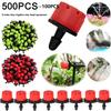 500-100Pcs 1/4 Inch Adjustable Irrigation Drippers Rotating Sprinklers Micro Drip Irrigation Sprinklers for Balcony Greenhouse