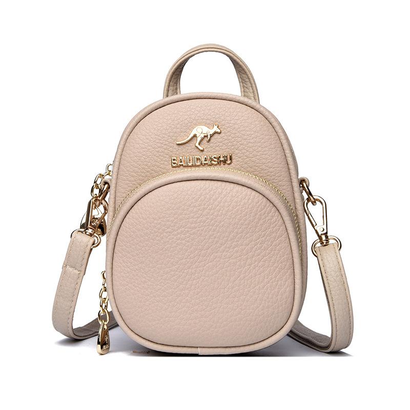 New Style of Genuine Leather Mobile Phone Bag for Women Hand-held Crossbody Bag  Head Layer Cowhide Shoulder Bag