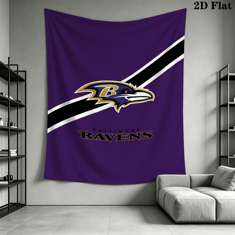 Baltimore Ravens Wall Tapestry Aesthetic Wall Hanging Printed Fabric Blanket Decorative Tapestries for Bedroom Living Room Home Decor