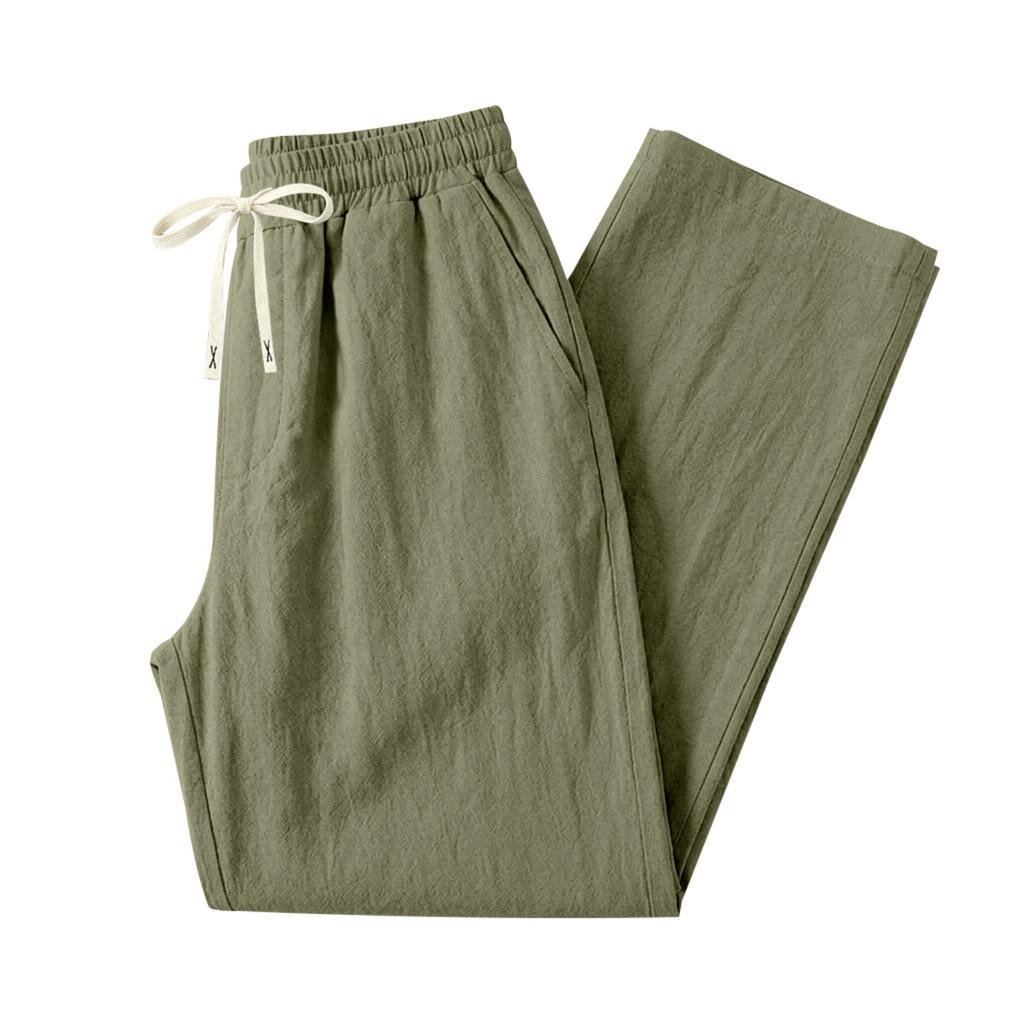 Men's Casual Striped Drawstring Pants, Breathable Lightweight for Summer Everyday Wear