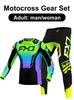 Conjunto de equipamento para motocross Enduro cross Camisa Calças Kits Conjunto de equipamento para piloto Off-road Kits Masculinos Femininos montanha Downhill Motocicleta MX