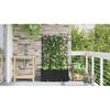 Garden Planter 2 pcs Black 80 x 40 x 143 cm Plastic