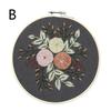 DIY Embroidery Flower Handwork Needlework for Beginner Cross Stitch Kit Ribbon Painting Embroidery Home Decoration