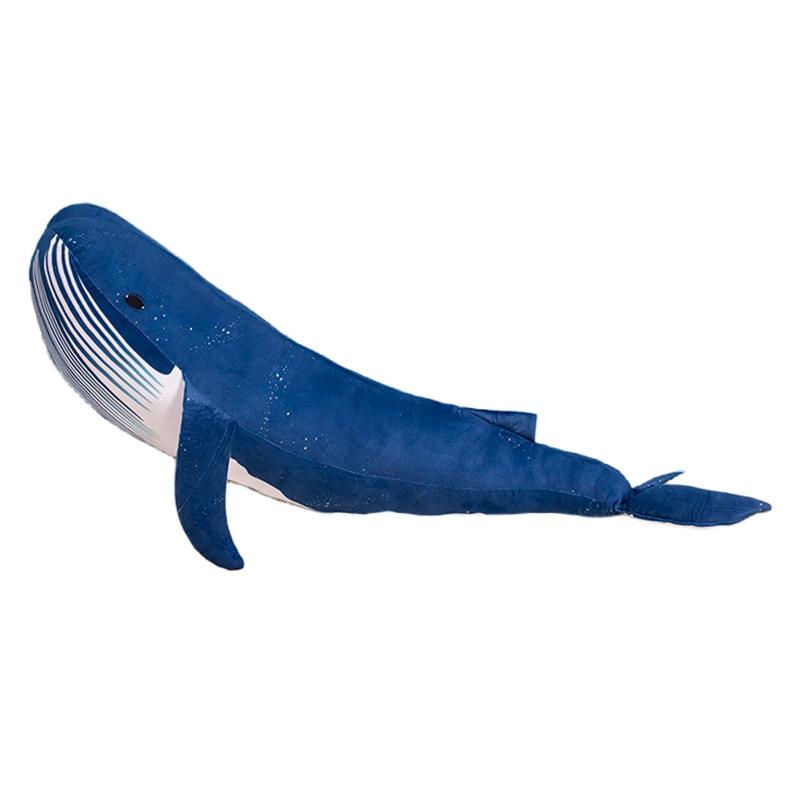 

Non-Toxic Stuffed Large Size Blue Whale Plush Pillow Huge Bed Sofa Plush Cushion Cartoon Sea Animal Whale Plush Toys Home Decoration 80cm