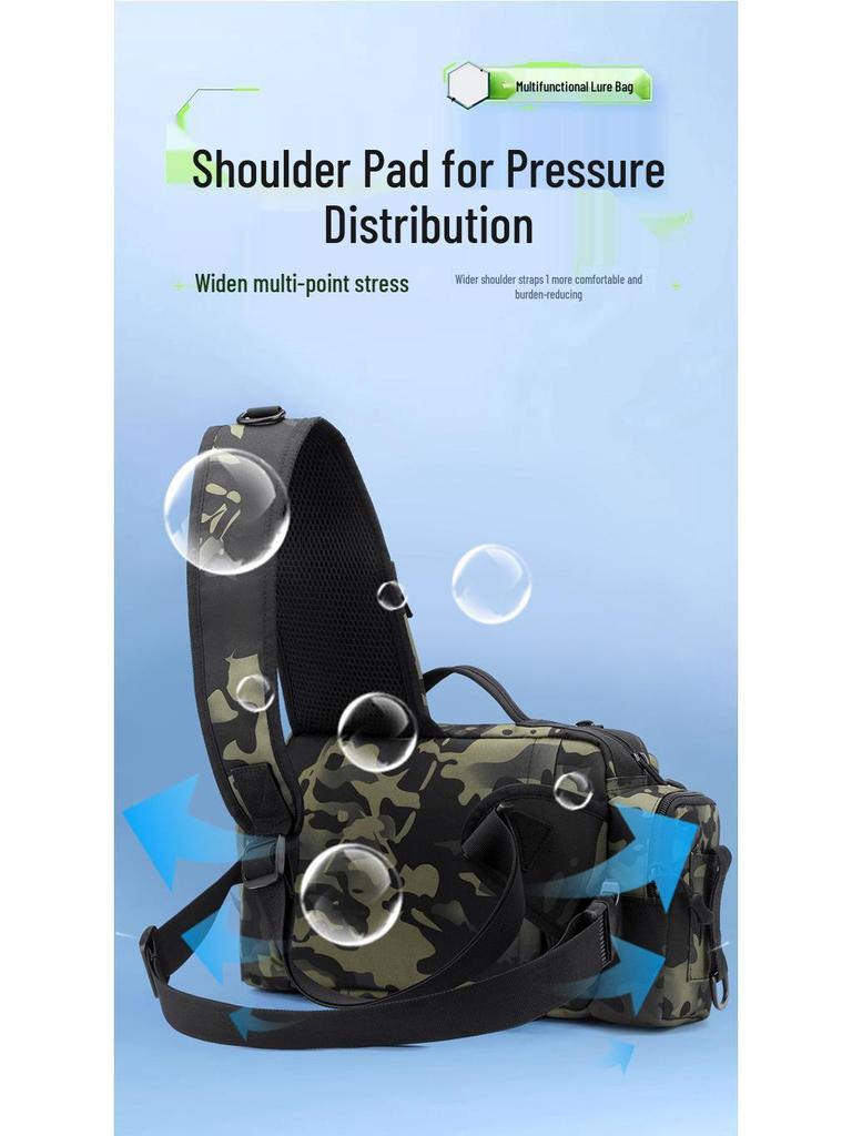 Versatile Fishing Waist & Crossbody Rod Bag with Multi-Functional Design