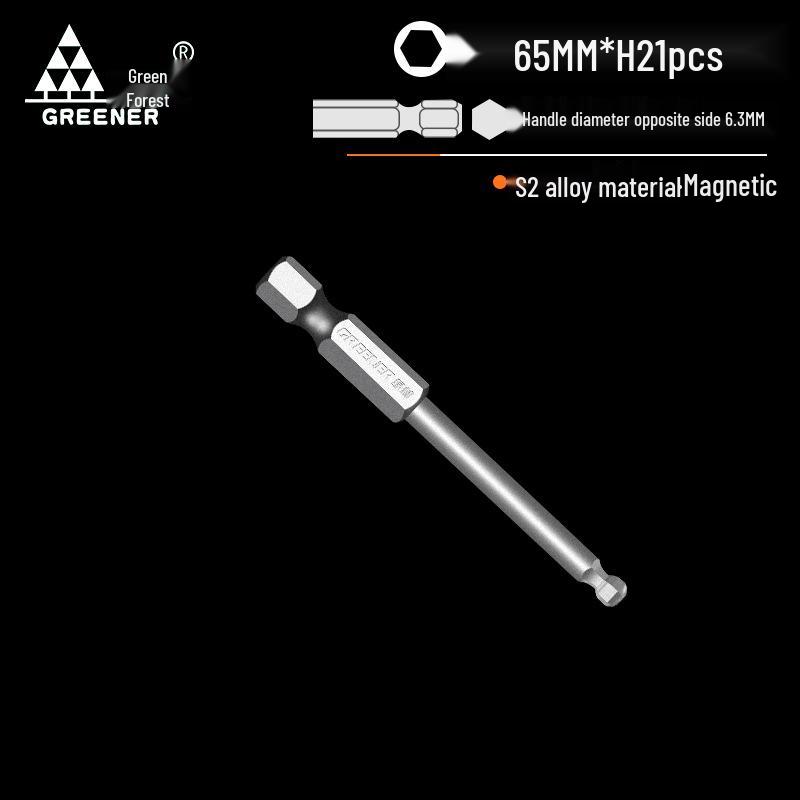Green Forest High-Hardness Ball Head Magnetic Hex Screwdriver for Electric & Hand Drills