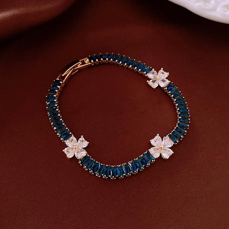 

Браслет с цирконом, браслет в стиле ретро, легкая роскошь, нишевые ювелирные изделия высокого класса