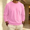 Heren Sweatshirt met Voering en Ronde Hals Casual Kleur Pullover