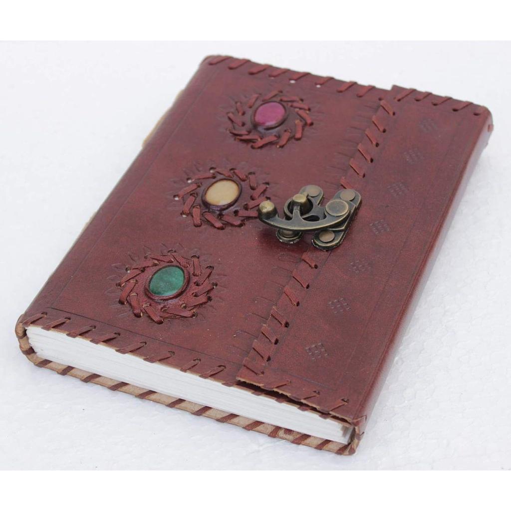 Leather Journal Notebook Travel Writing Diary or Vintage Sketch Book Cotton Paper for Men & Women (7x5 Inch)