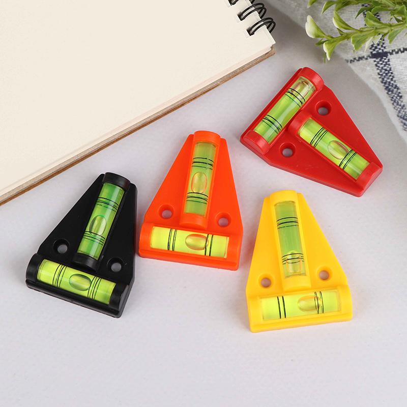 2Pcs Mini T Type Spirit Level Measurement Instrument Triangular Level T-Type Spirit Bubble Shell Plastic Measuring Tools