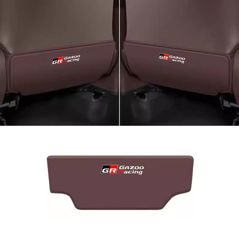 1pcs Car Seat Back Anti Kick Pad Mats Cover For Toyota GR GAZOO RACING Sport Corolla Yaris RAV CHR Camry Auris Auto Accessories