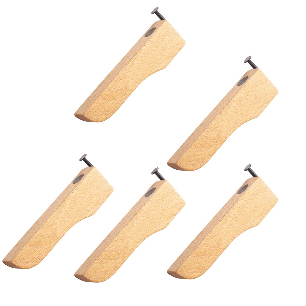 Pack Of 5 Solid Wood Nail Beer Bottle Openers with Ergonomic Handle Drink Lid Remover for Home Use Kitchen Accessories