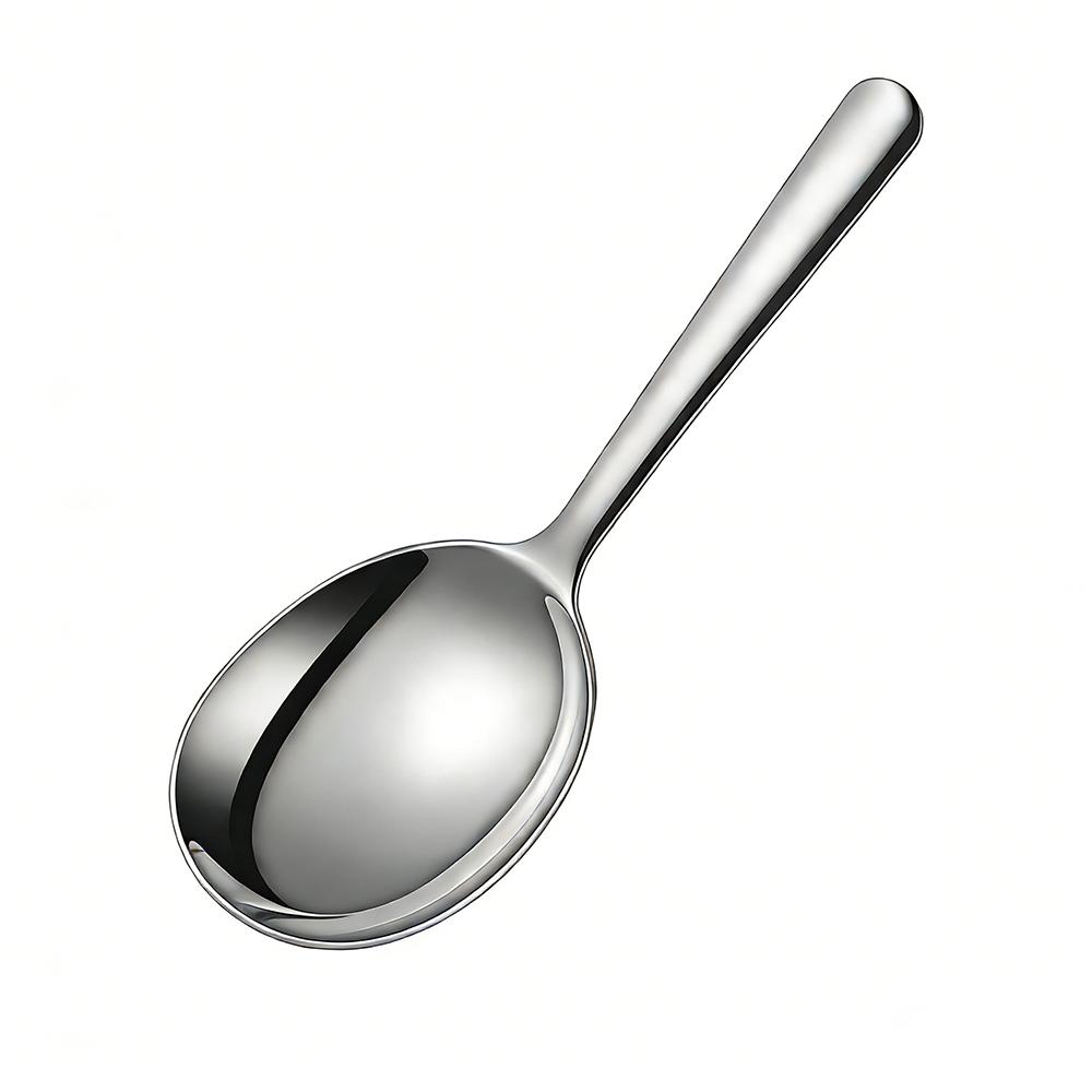 304 Stainless Steel Large Soup Spoon Rust-proof Deepen Communal Spoon Food Grade Simple Big Colander Restaurants