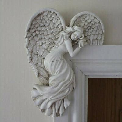 Door Frame Angel Wingss Sculpture Resin Statue Art Home Decoration Decoration Perfect Gift