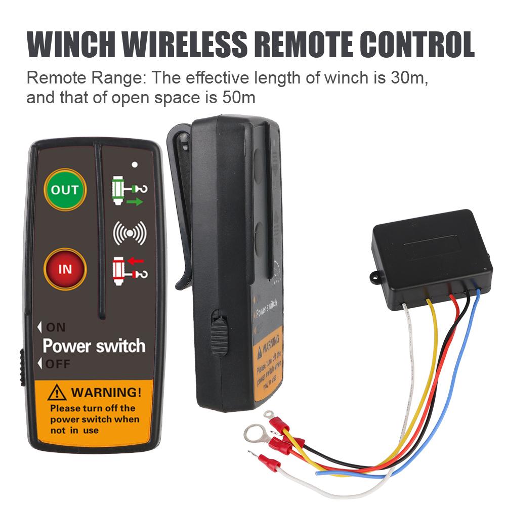 12V 24V Electric Winch Switch Controller Wireless Remote Control Accessories for Jeep Off Road 4x4 ATV Trailer Boat Universal Radio Accessories 4