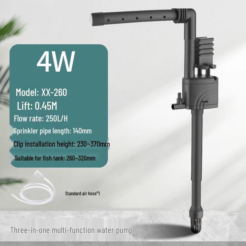 

Three-in-One Aquarium Pump: Submersible, Oxygenating, and Circulating Filter System