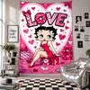 Wall TapestryBetty Boop Art Hanging Cloth Decorative Background Cover for Room Decoration