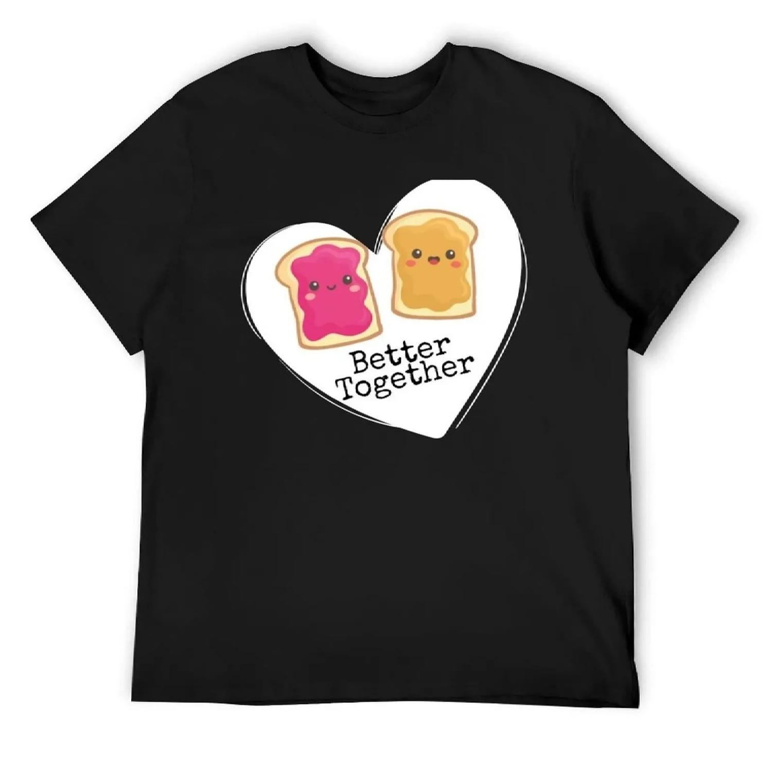 

Better Together (Peanut butter and jelly) T-Shirt vintage t shirts T-shirts man oversized t shirt mens shirts graphic tee XXXXXL чорний