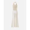 Summer New Satin Halter Dress Women's Sexy V-neck Backless Slim Fit Long Maxi Dress European American Crossbody Women's Clothing