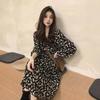 French Hepburn Style High-end Floral Dress Women's Autumn New Black Inner Bottom Long Skirt