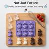 Food Grade Silicone Ice Tray Halloween Cube Tray Witch Ghost Pumpkin Bat Mold