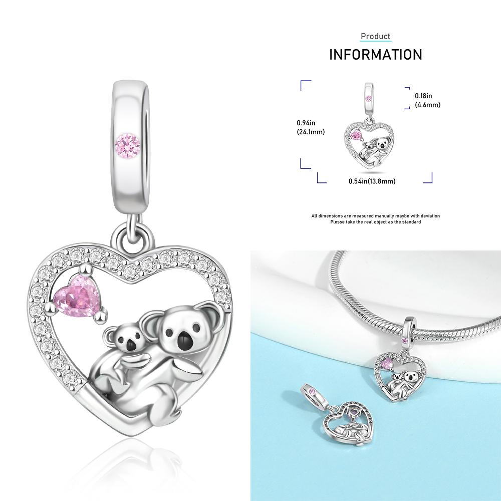 Zircon Heart Clip Charms Flower Clover Charm Copper Sea Turtle Beads Fit Diy Original Bracelet Jewelry