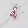 Pink Crown Candle Birthday 0-9 Number Cake Decoration Digital Candles Dessert Insert Decor Party Anniversary Day Cake Decor
