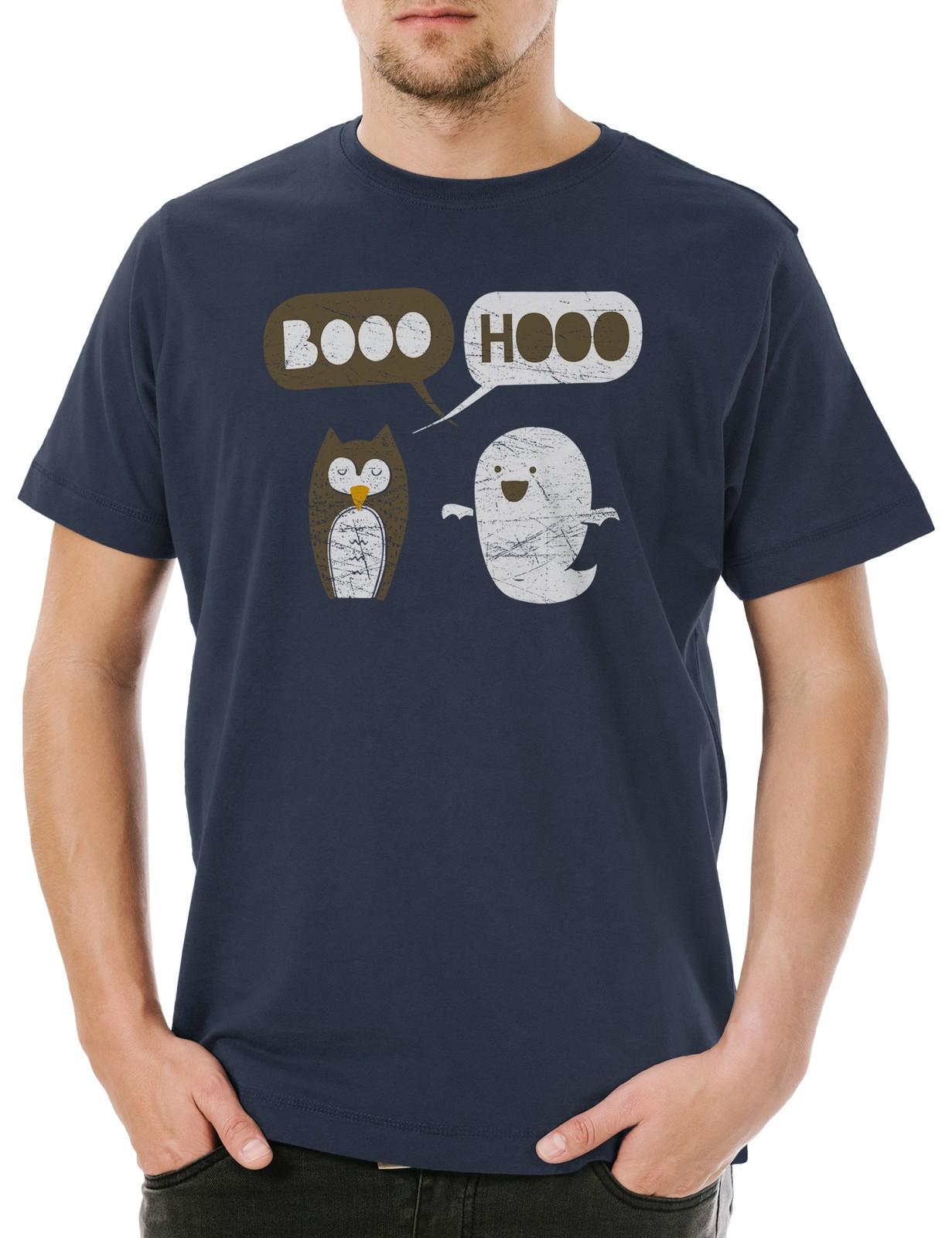 Booo Hooo Mens T-Shirt Mens Womens Tees Top Spectre Owl Owl Ghost Ghost Cute Ghost Sweet S