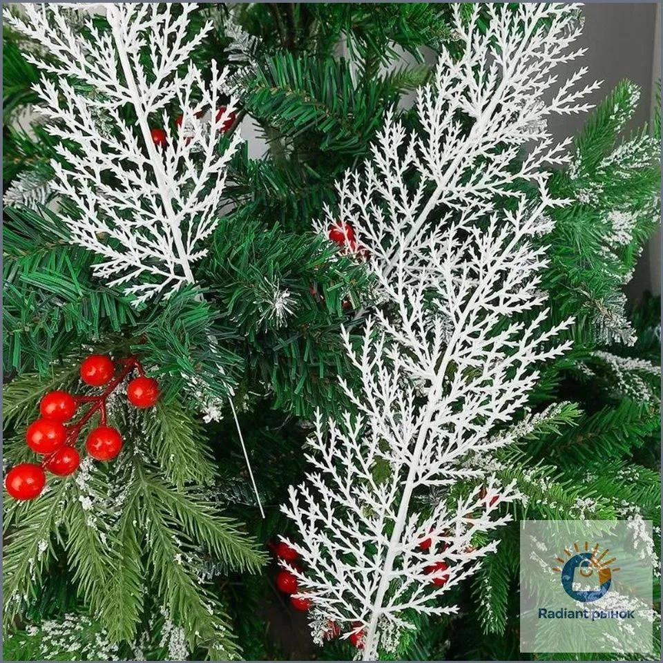 10 Pack Artificial Christmas Branches Cedar Leaves for DIY Tree Decor
