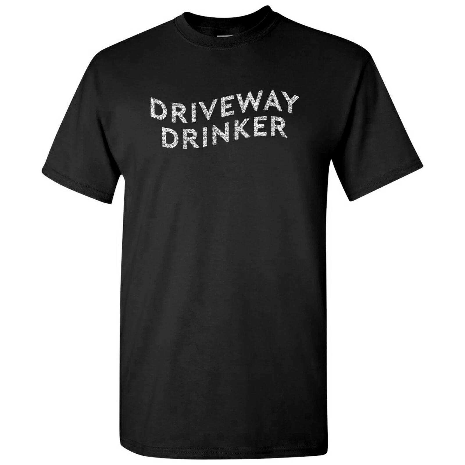 Driveway Drinker - Funny Can Drinking Classic Car Driving Novelty T-Shirt M