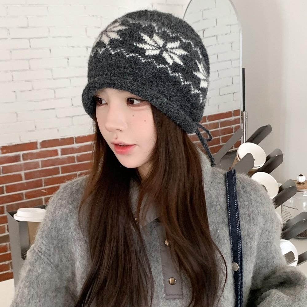 Drawstring Beanies Hat Keep Warm Winter Hat Fashion Skullies Cap  Autumn