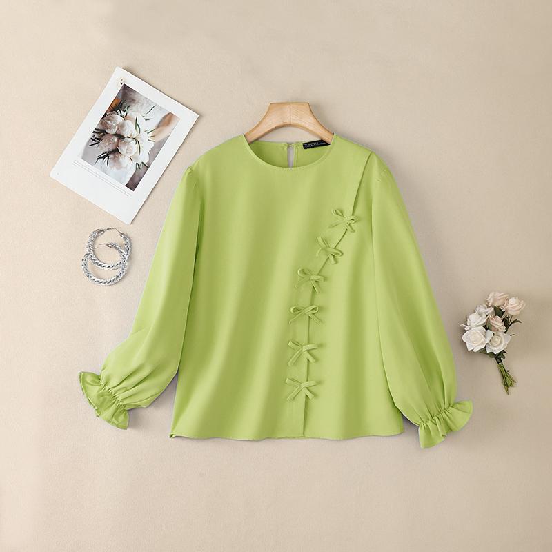 ZANZEA Women Casual Round Neck Long Sleeve Solid Color Loose Blouse