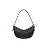 Coach Luna 27 Solid Color Zipper Closure Built-in Buckle Bag Cow Leather Armpit Bag Hand Shoulder Bag Women's Black