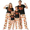 Family Matching Halloween Printed Pajama Set Short Sleeve Top and Pants for Mom and Kids