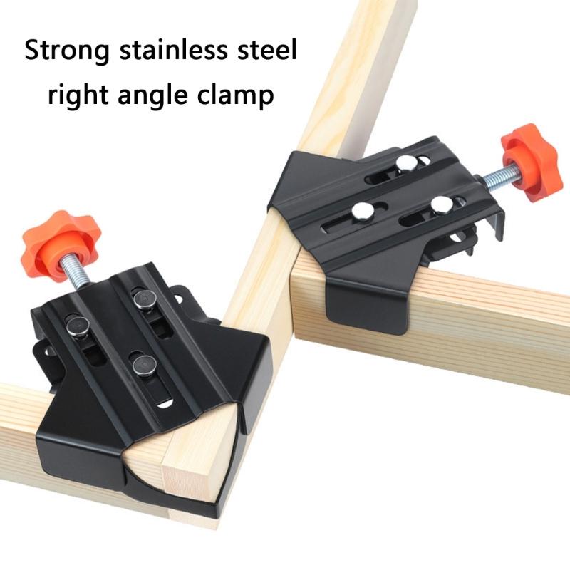 Sturdy Stainlesses Steel Materials 90 Degree Corner Clamp Accessory for Practical Woodworking and Metal Framing