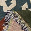 1pc Sofa Towel Geometric Sofa Throw Blanket With Tassels Couch Covers Double Face Usable Living Room Furniture Protector