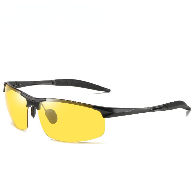 Men Retro Driving Sunglasses Aluminum Frame UV400 Anti-Glare Sport Sun Glasses Driver Goggles Outdoor