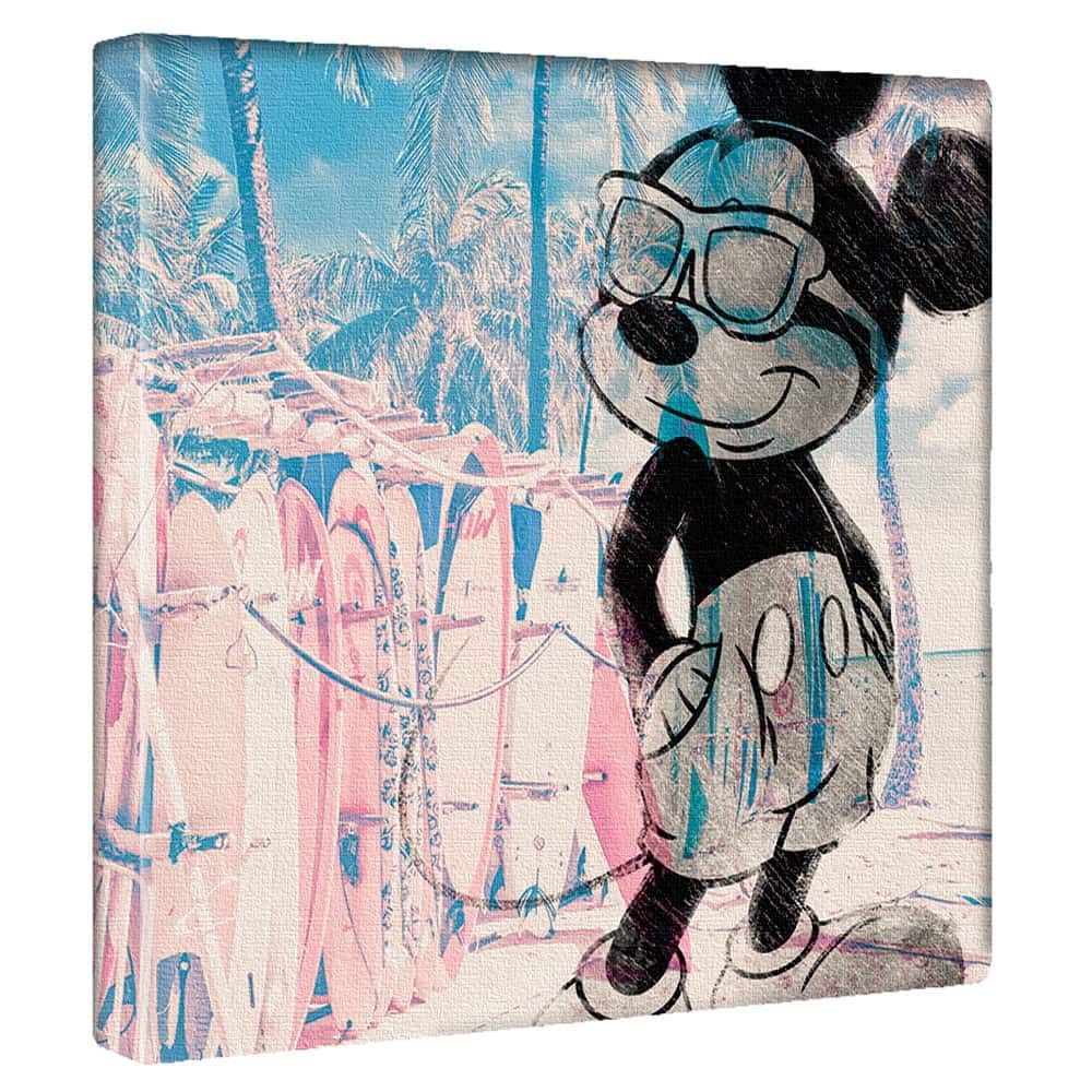 Disney Mickey Mouse Art 30cm X Made In Stylish Interior Living Room Fabric Panel, 30cm, Japan, Poster, Decor, Decor, Surf, Beach, Ocean, Panel,