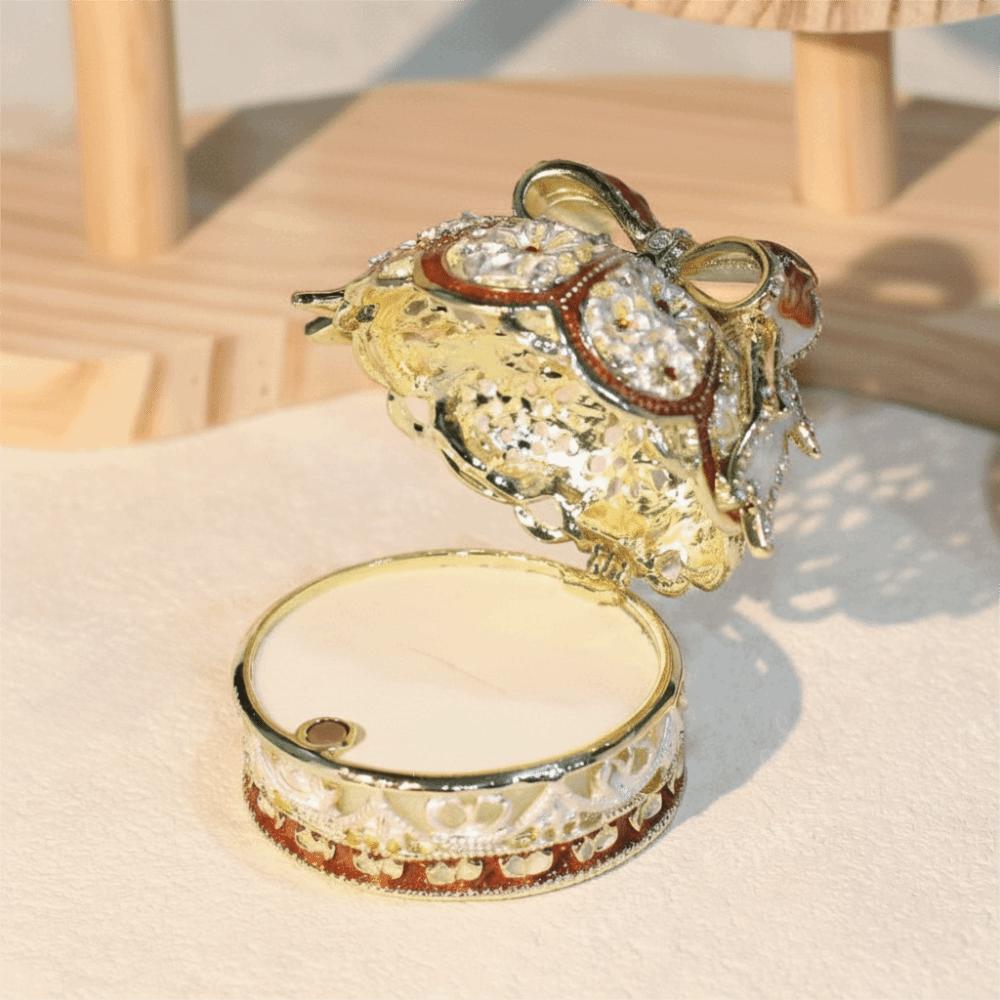 Light Luxury Enamel Color Crown Mini Size Ring Holder Creative Gift Box  Room Decorations