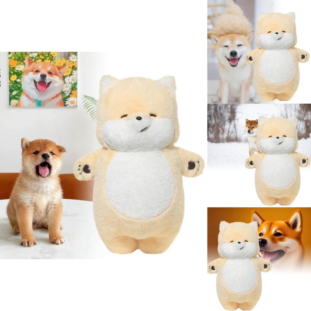 Soft And Cuddly 46cm Shiba Inu Plush Doll Charming Dog Hugging Pillow For Kids