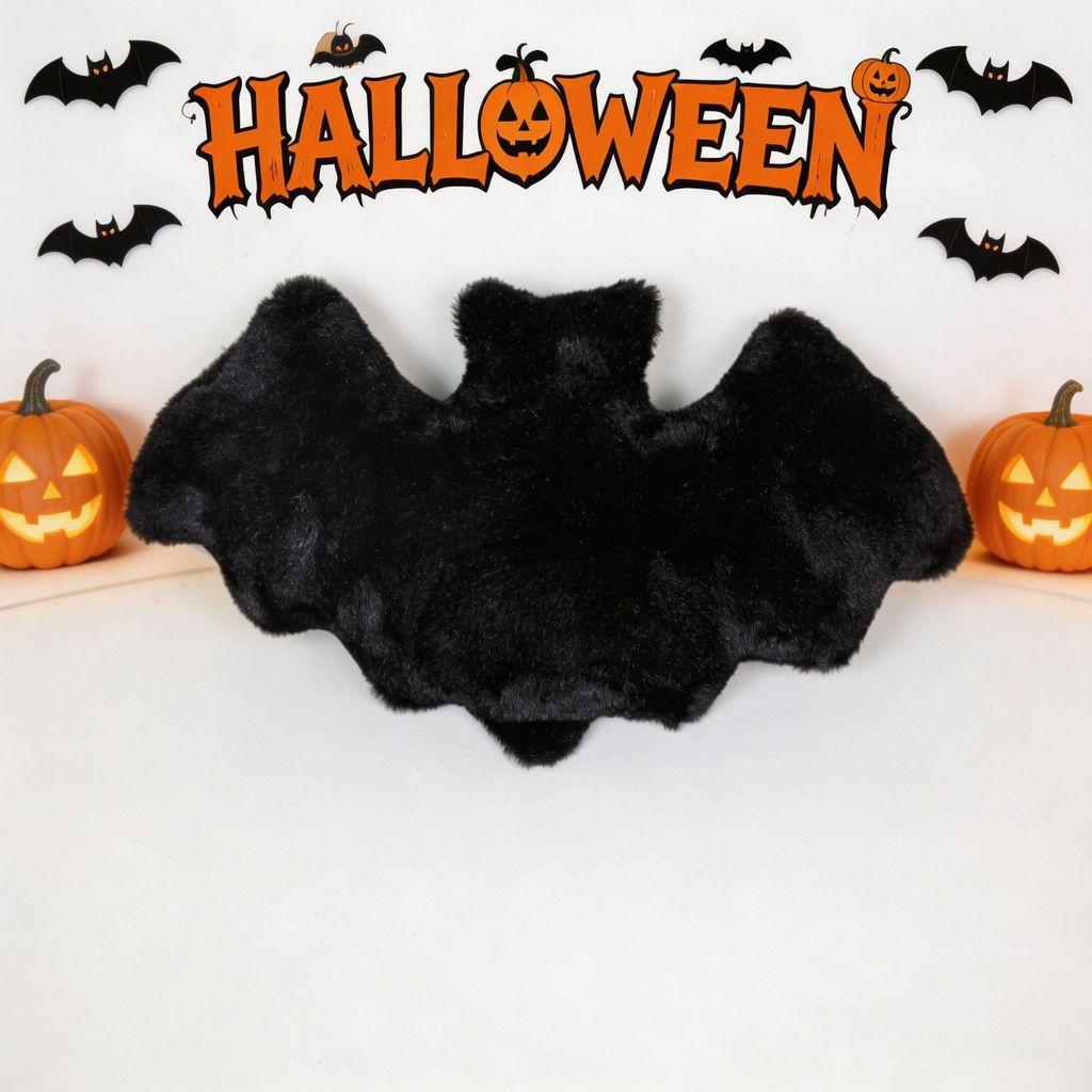 Halloween Bat Throw Pillow With Plush Outer Cover For Festive Home Decor