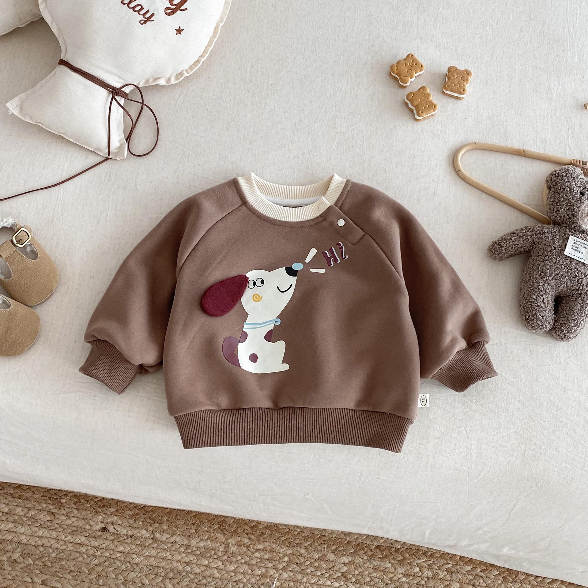 

2025 Kids Korean Style Winter Sweatshirt - Boys Fashion Print & Girls Cute Pullover 100