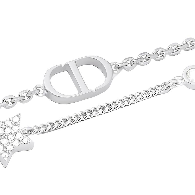 DIOR personalized design bracelet women's silver Silver F original box - dust bag + packaging box