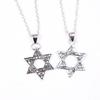 C183 Hot-Selling Die-Cast Patterned Hexagram Pendant Trendy Cool Men's Alloy Necklace