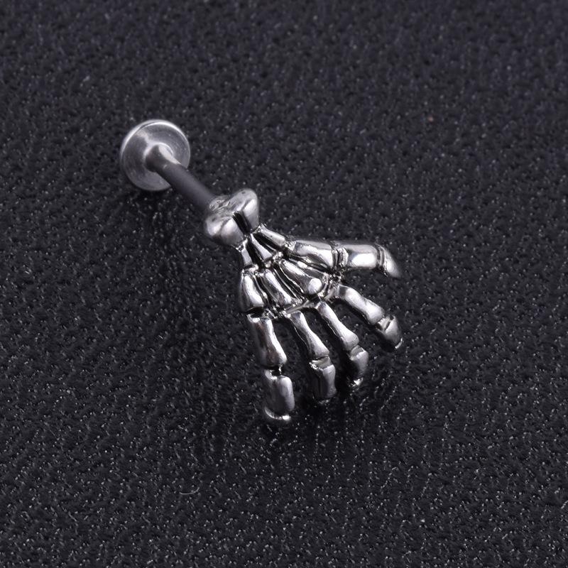 1pcs Hip Hop Skull Claw Lip Nail Lip Jewelry Ear Bone Stud Earrings Piercing Jewelry